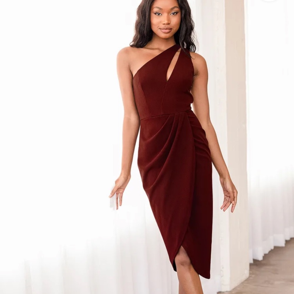 Lulus NWOT So Flirty One Shoulder Dress